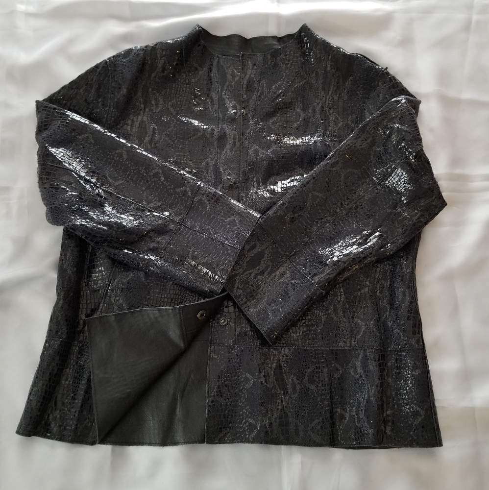 Reversible Vegan Leather Jacket - image 6
